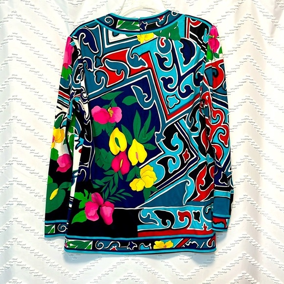 LEONARD PARIS Vintage Multicolored Womens Top - Picture 2 of 6